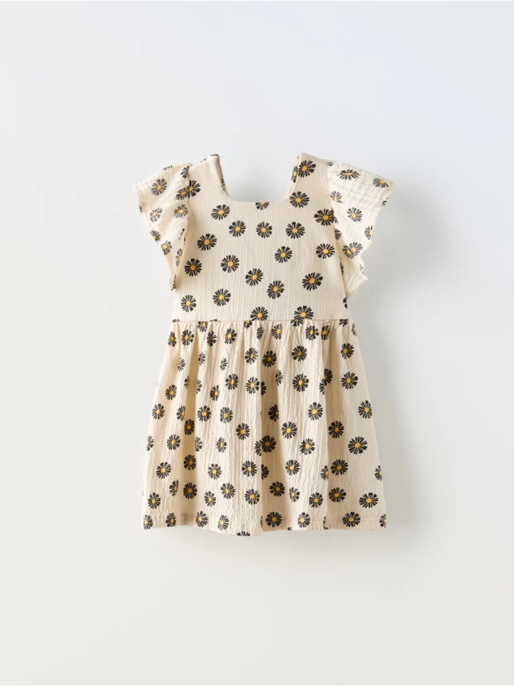 ZARA GIRLS TEXTURED FLORAL DRESS SIZE 5